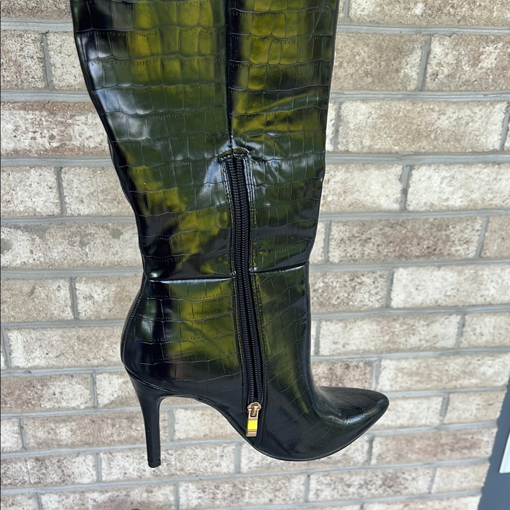 Dream Pairs Black Heeled Boots Knee-High - Picture 3 of 4
